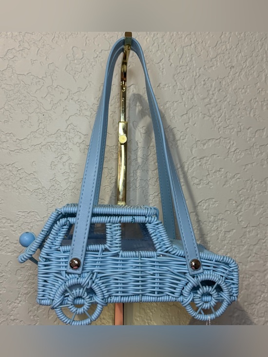 Tommy Bahama Handbags - Tommy Bahama Light Blue Wicker Car-Shaped Shoulder Bag